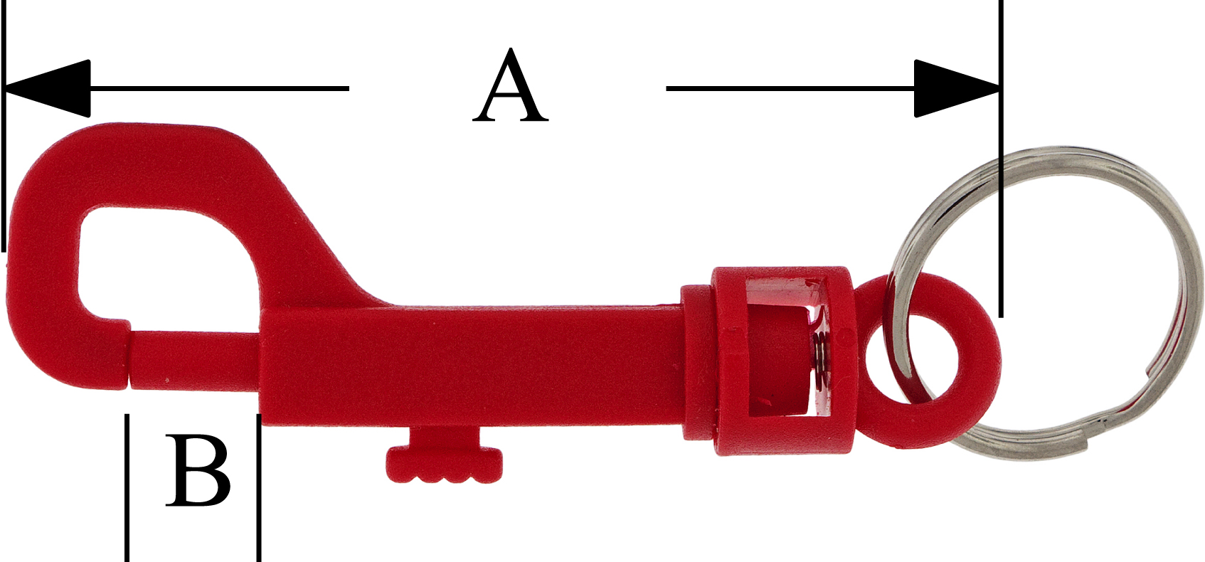 Item # 920 1/4, Red Plastic Snap Hook - 500 Per Bag On Zoron Manufacturing,  Inc.