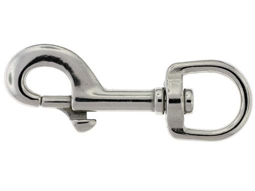 Swivel Eye Snap Hook 58 mm, stainless steel