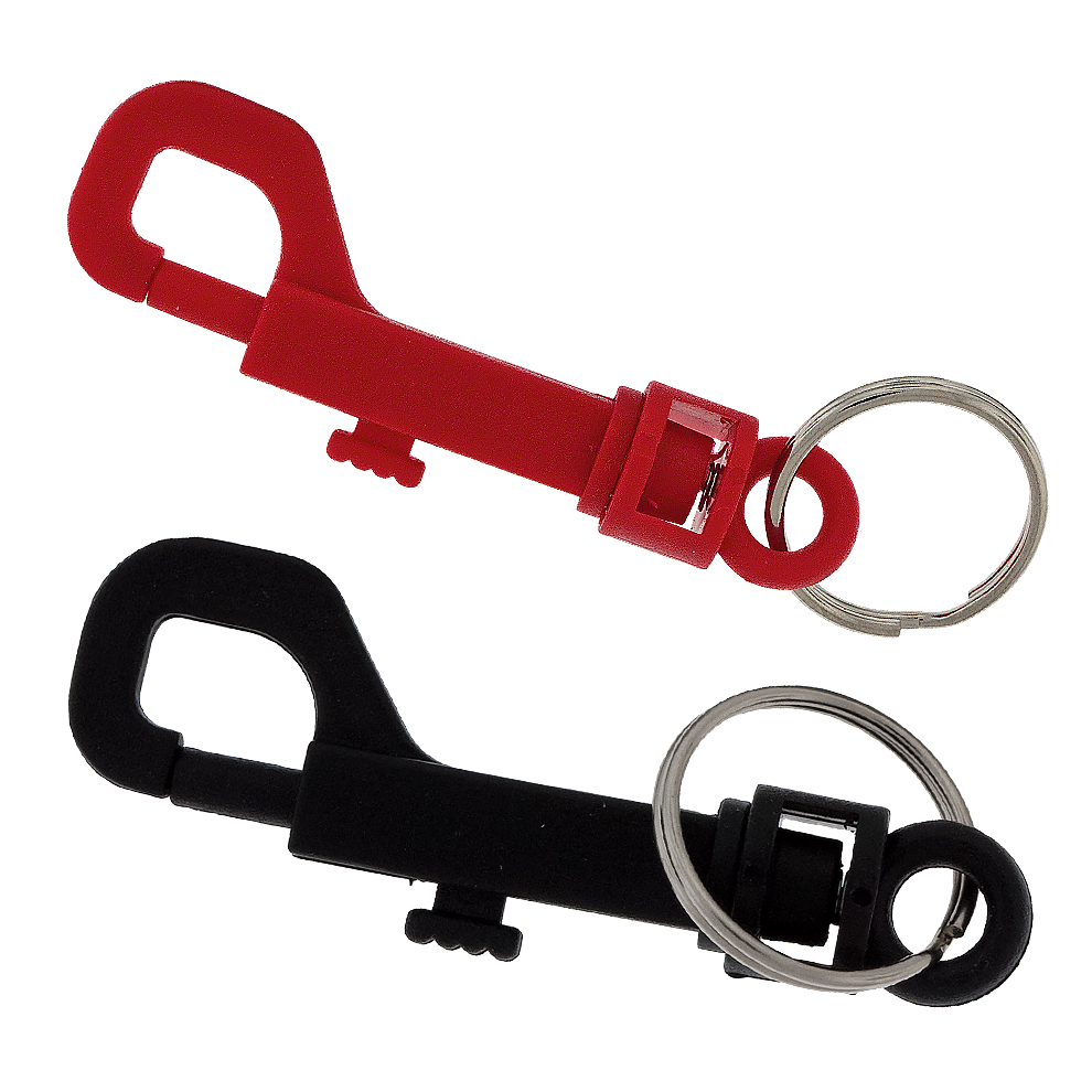 Plastic Snap Hooks, Swivel Eye, Black or Red, 500 per bag On Zoron  Manufacturing, Inc.