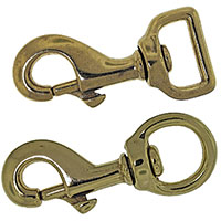 225 Bolt Swivel Snap Hook Hinged Brass Plated Tack Details about    5 pack 