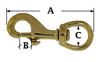 Brass-Swivel-Eye-Bolt-Snap-825-dimensional