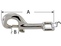 Rigid Strap Eye Bolt Snap Nickel Plated