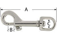 Swivel Eye Bolt Snap Nickel Plated
