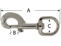 Swivel Eye Bolt Snap Nickel Plated