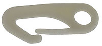 Plastic Snap Hook, Rigid Eye White