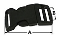 Contoured-side-release-buckle-secondary