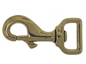 217B solid brass strap eye snap hook