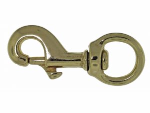 225B solid brass swivel eye snap hook