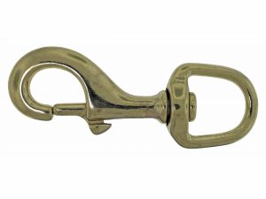 228B solid brass swivel eye snap hook