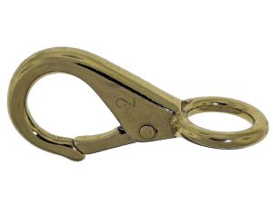 249B solid brass rigid eye marine snap