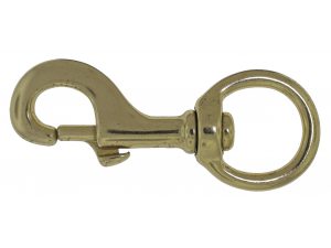 255B solid brass swivel eye snap hook