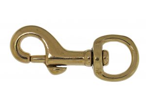 350B solid brass swivel eye snap hook