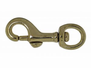 5055B small solid brass swivel eye snap hook