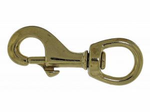 825B solid brass swivel eye snap hook